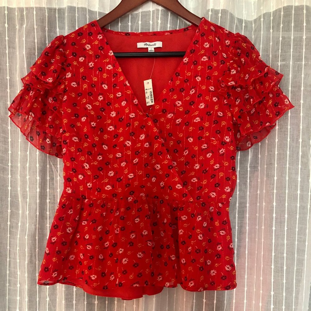Madewell Ruffle Sleeve Shirt